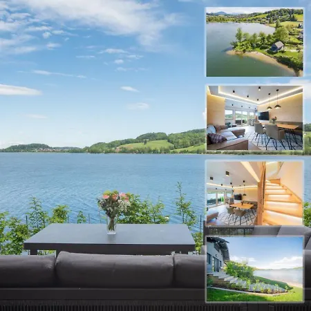 Semesterbostad Exklusives Seehaus Lakehouse In Bestlage Mit Geheiztem Badefass, Boot, Kajak, Sup