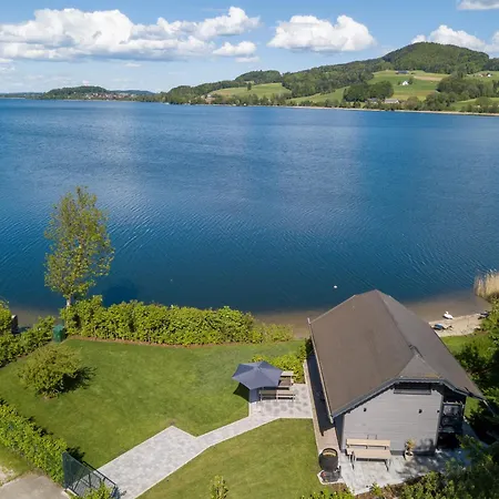 Exklusives Seehaus Lakehouse In Bestlage Mit Geheiztem Badefass, Boot, Kajak, Sup * Obertrum am See