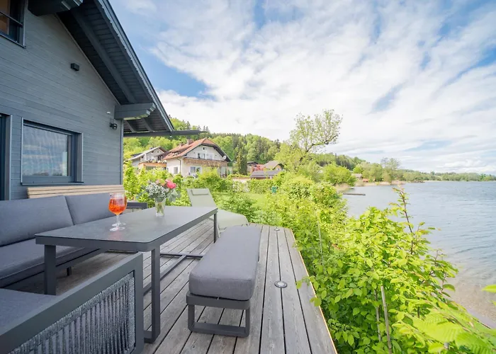 Exklusives Seehaus Lakehouse In Bestlage Mit Privaten Sandstrand Und Eigenem Boot Und Sup * Obertrum am See