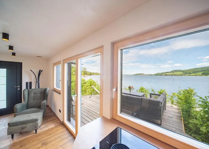 Exklusives Seehaus Lakehouse In Bestlage Mit Privaten Sandstrand Und Eigenem Boot Und Sup בית נופש אוברטרום אם זי