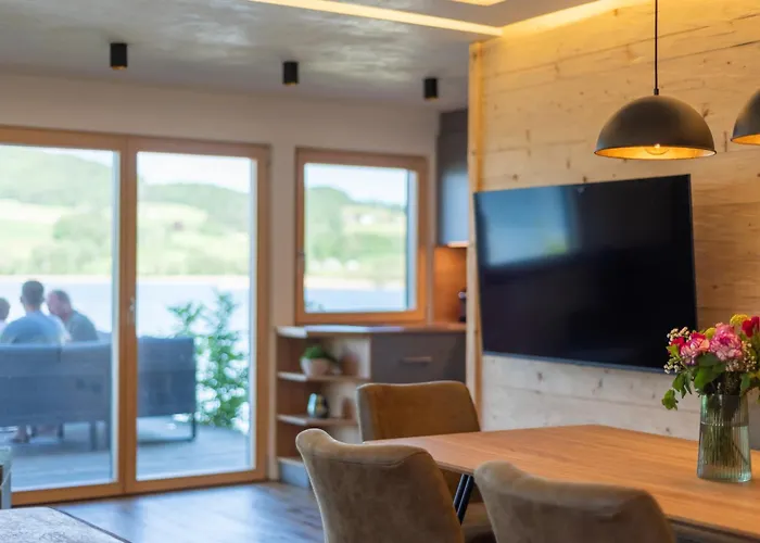 Exklusives Seehaus Lakehouse In Bestlage Mit Privaten Sandstrand Und Eigenem Boot Und Sup * אוברטרום אם זי