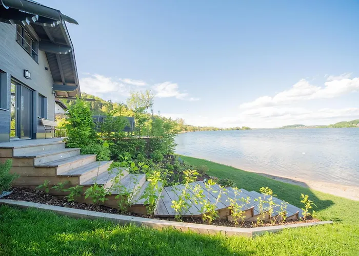 Σπίτι διακοπών Exklusives Seehaus Lakehouse In Bestlage Mit Privaten Sandstrand Und Eigenem Boot Und Sup Obertrum am See